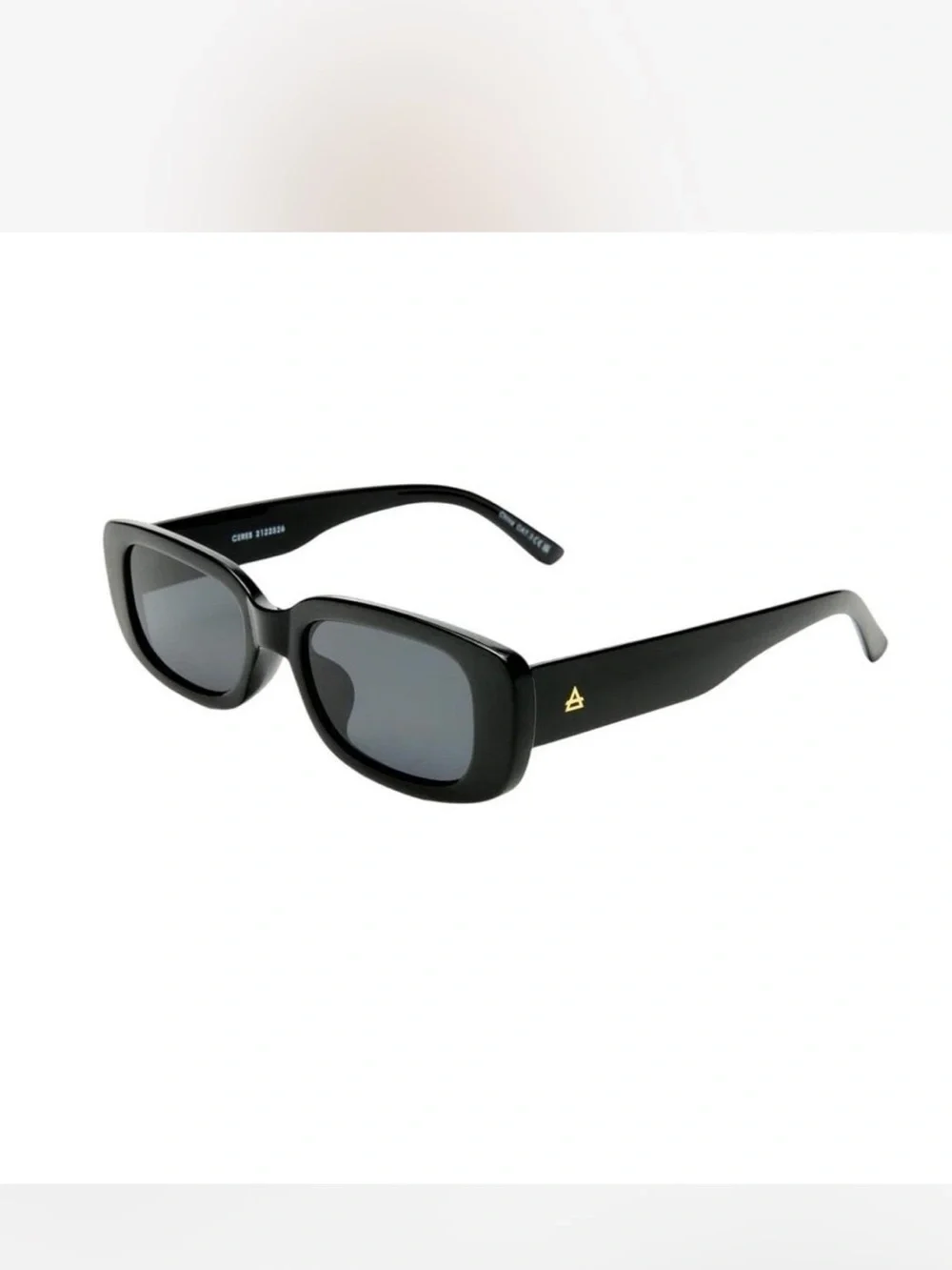 AIRE Ceres V2 Black Rectangular Sunglasses 2122526 Smoke Lens NWOB